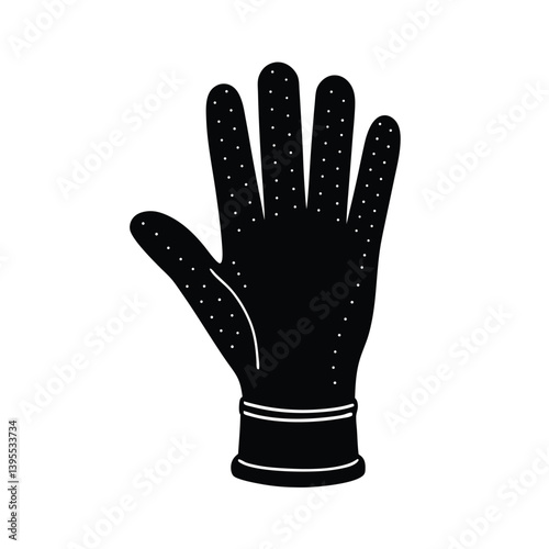 Black Glove Icon Hand Protection, Safety, Grip, Work, Style