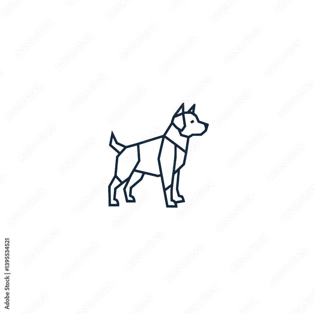 Fototapeta premium Minimalist fox logo design