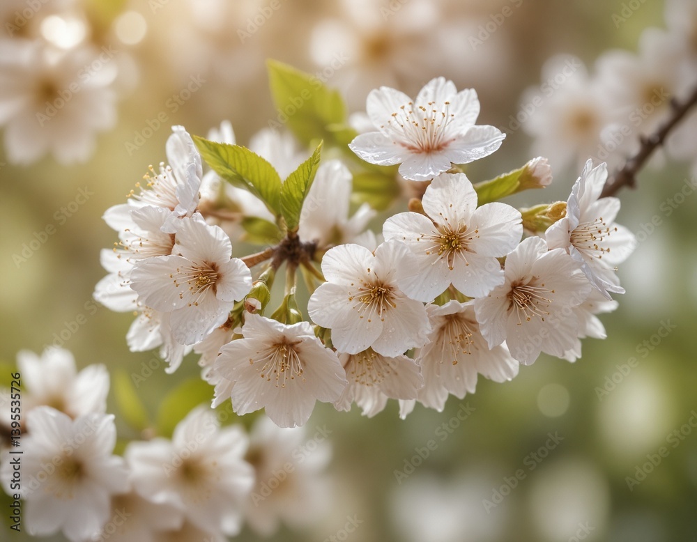 Fototapeta premium White sakura (cherry blossom)