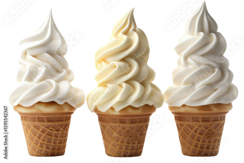 Obraz na płótnie Ice cream cone isolated on white background PNG w salonie