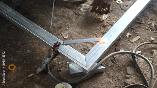 close up of man's hand grinding without using safety gloves. unsafe grinding work