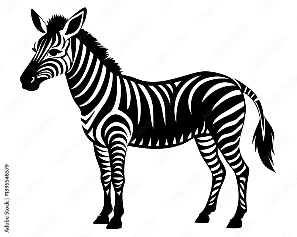 Obraz premium Zebra Vector Silhouettes & SVG Icons | Wild Animal & Safari Crafts & Digital Designs