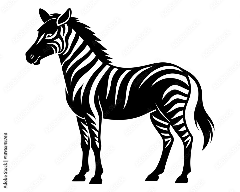 Fototapeta premium Zebra Vector Silhouettes & SVG Icons | Wild Animal & Safari Crafts & Digital Designs