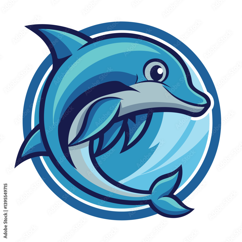 Fototapeta premium gentle-dolphin------logo.eps