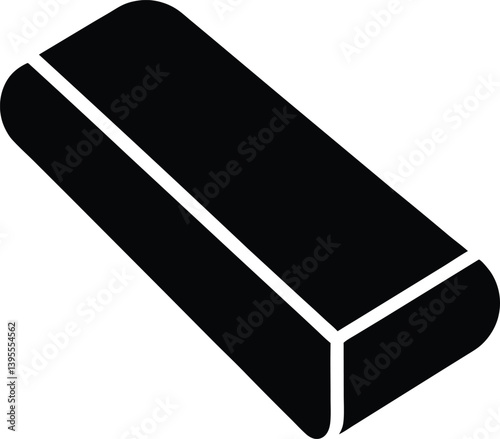 eraser black and white silhouette vector design