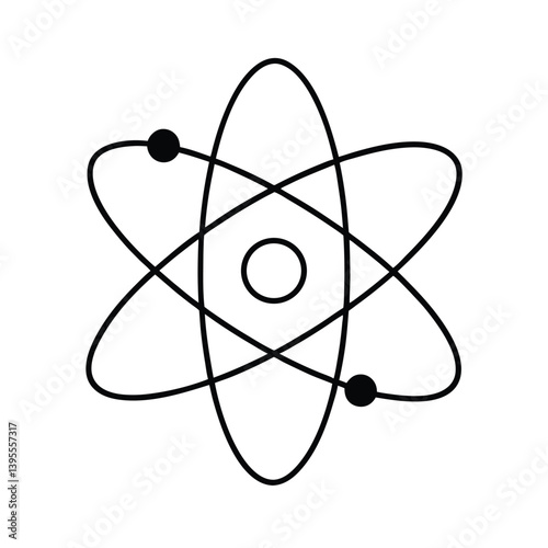 Simplified Atomic Structure Nucleus, Electrons, Orbits, Physics, Science, Model, Chemistry, Atom, En