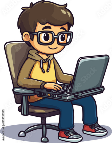 businessman working on laptop