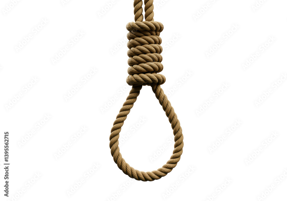 Isolated Noose Rope Knot Hanging Isolated Noose Rope Knot Hanging