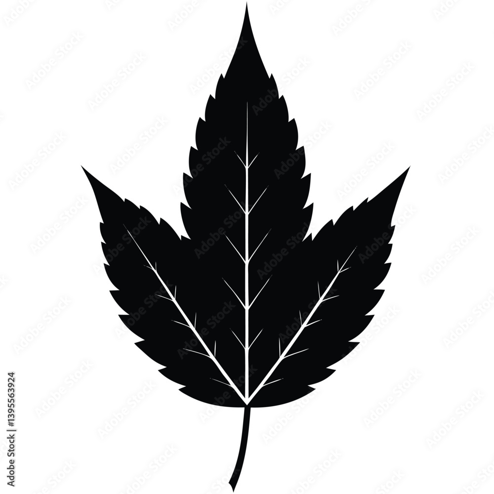 Neem Leaf Silhouette Vector - Minimalist Nature Design Neem Leaf Silhouette Vector - Minimalist Nature Design