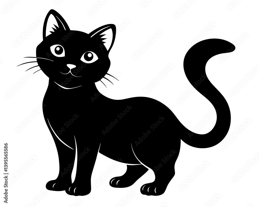 Obraz premium Kitten Vector Silhouettes & SVG Icon