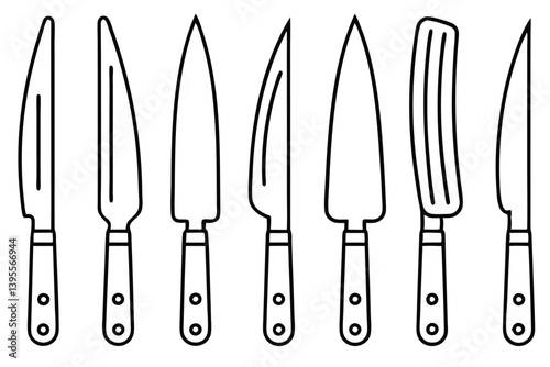 Kitchen Knife Sleek Design Versatile Sharp Art