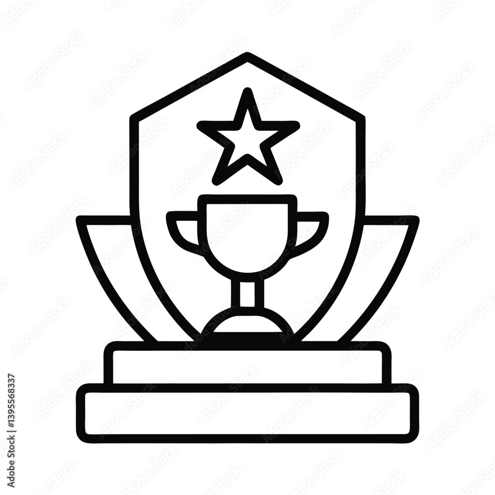 Star Achievement Award Vector Icon.
Star Achievement Award Vector Icon.