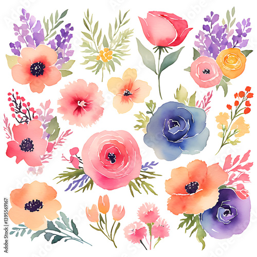 seamless background with flowers