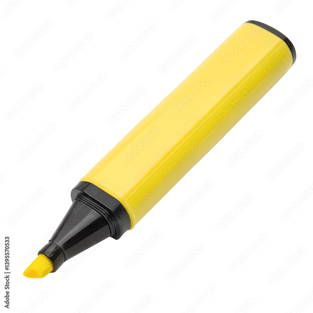 yellow marker isolated without background yellow marker isolated without background