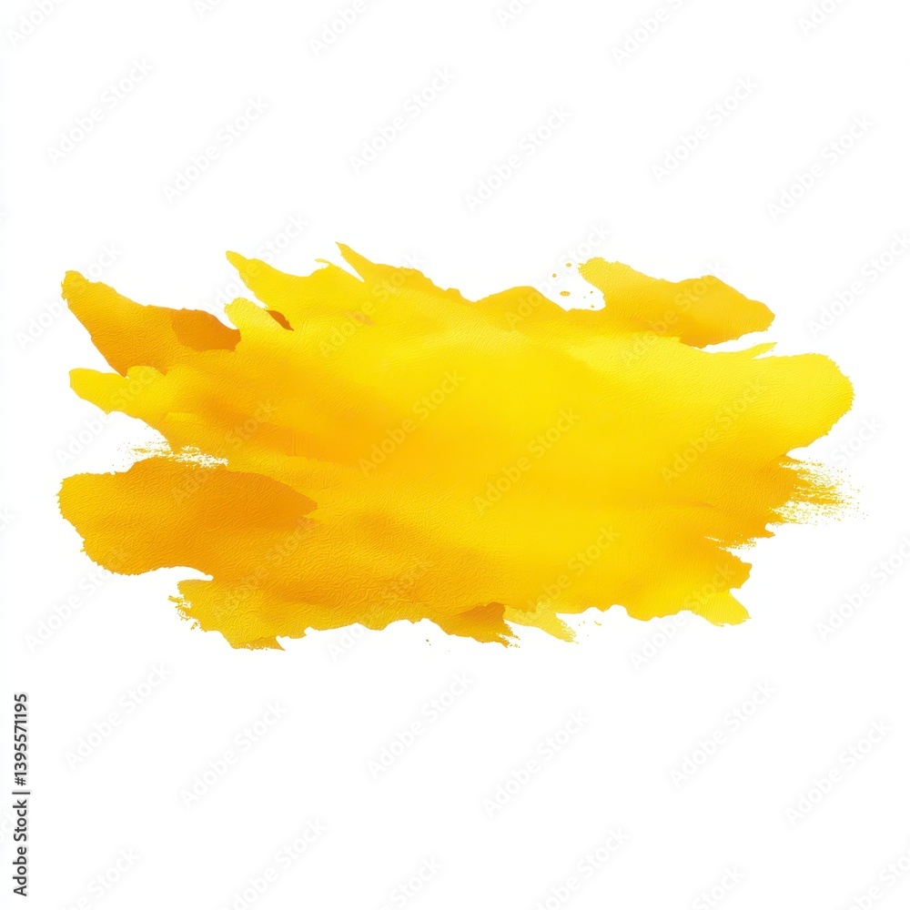 Fototapeta premium Bright Yellow Watercolor Splash for Creative Design Projects