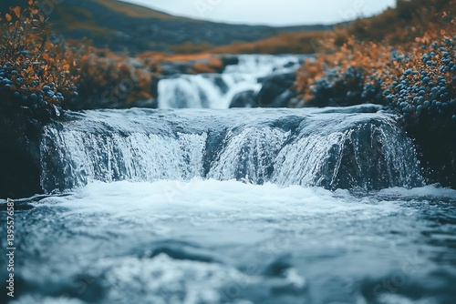 Wallpaper Mural Iceland Waterfall Flow Torontodigital.ca