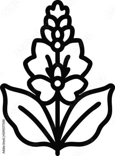 wallflower, waxflower, verbena, wisteria , flower logo