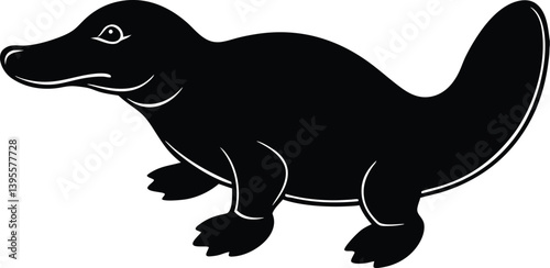 platypus with white background