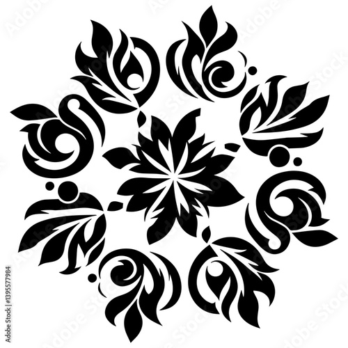 Artistic Islamic floral mandala portraying stylish ornamental detailed precision
