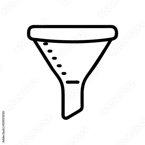 Simple Funnel Outline Icon for Kitchen Use  
