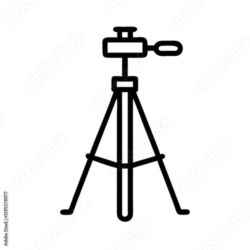 Tripod Stand Icon in Minimalist Design  