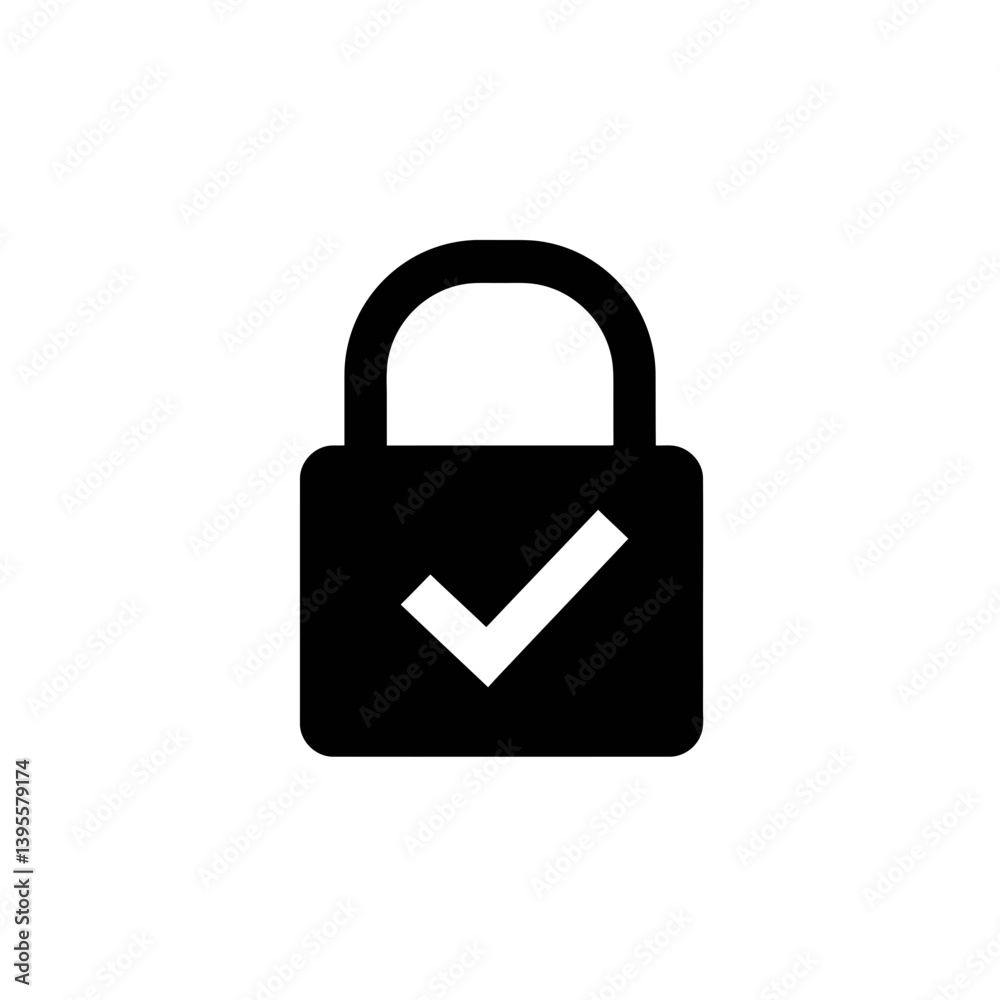 Secure Confirmation: A symbol of security and authentication is the primary focus, showcasing a locked padlock adorned with a checkmark to visually reinforce a message of validation. Secure Confirmation: A symbol of security and authentication is the primary focus, showcasing a locked padlock adorned with a checkmark to visually reinforce a message of validation.