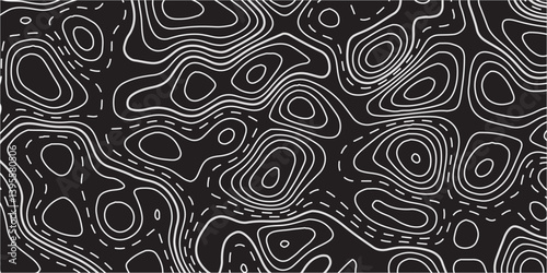 Modern Cartographic Statement: Abstract Wavy Topographic Patterns in a Luxury-Inspired Design Featuring Contour Precision and Spatial Elegance on a Striking Matte Black Background"

