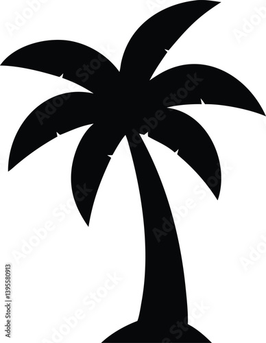 Coconut tree with white background