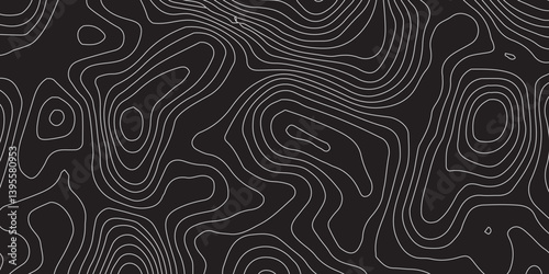 Luxury in Every Line: An Abstract Topographic Pattern of Undulating Waves and Sophisticated Geometries Flowing Effortlessly Over a Deep Black Surface Inspired by Nature and Design"