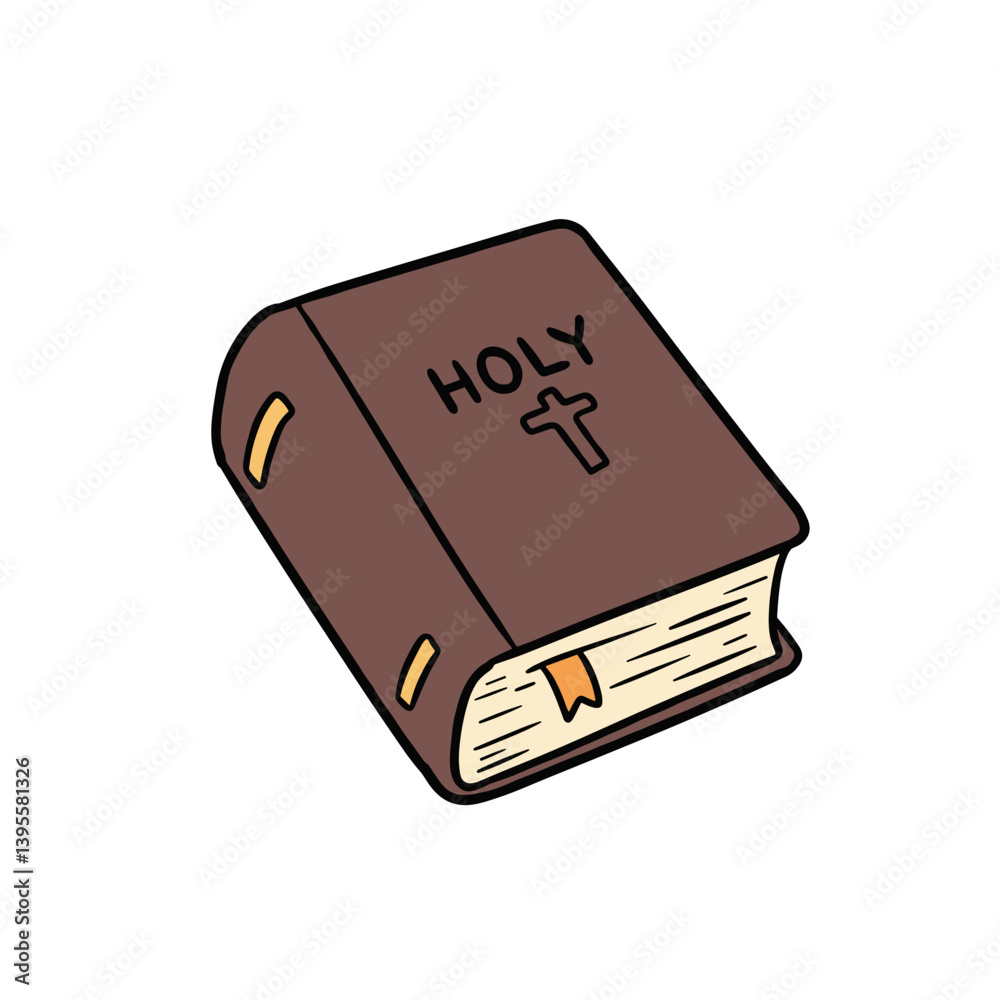Holy Book Illustrating Faith and Spirituality on White Background Holy Book Illustrating Faith and Spirituality on White Background