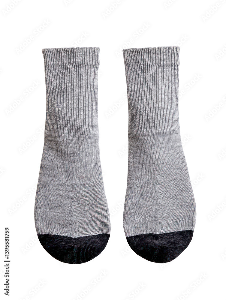 Dynamic costume display featuring cutout background for fashionable socks in studio setting Dynamic costume display featuring cutout background for fashionable socks in studio setting