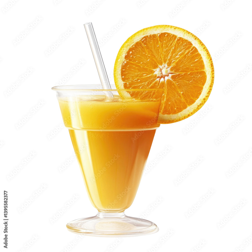 Refreshing Orange Juice on transparent background Refreshing Orange Juice on transparent background