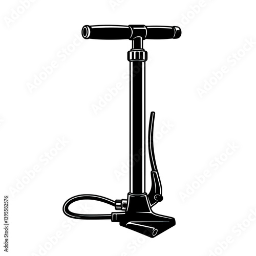 Inflation Device Silhouette: A stylized, monochrome illustration showcases an inflation device.