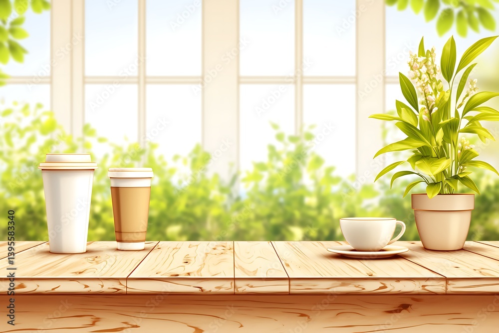 Cafe Window View Table Scene Cafe Window View Table Scene