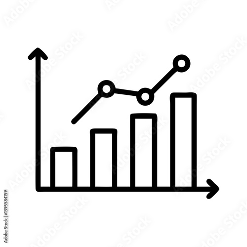 Bar chart depicting growth trends in data visualization  