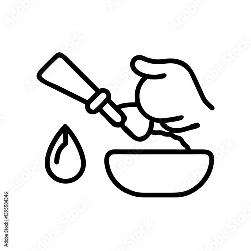 Clay modeling hands mixing wet clay in a bowl  