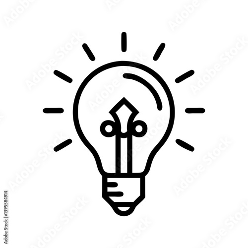 Light Bulb with Pen Inspiration Icon  