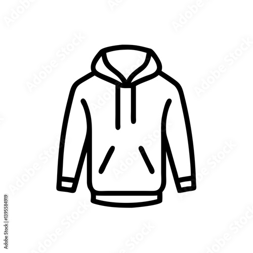 Hoodie illustration in simple line style  