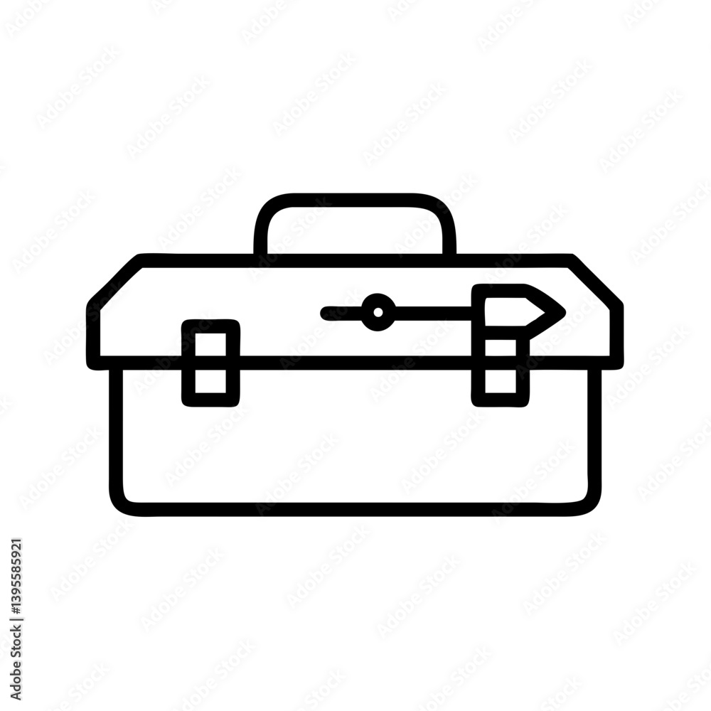 Toolbox outline icon for repair and maintenance tasks Toolbox outline icon for repair and maintenance tasks