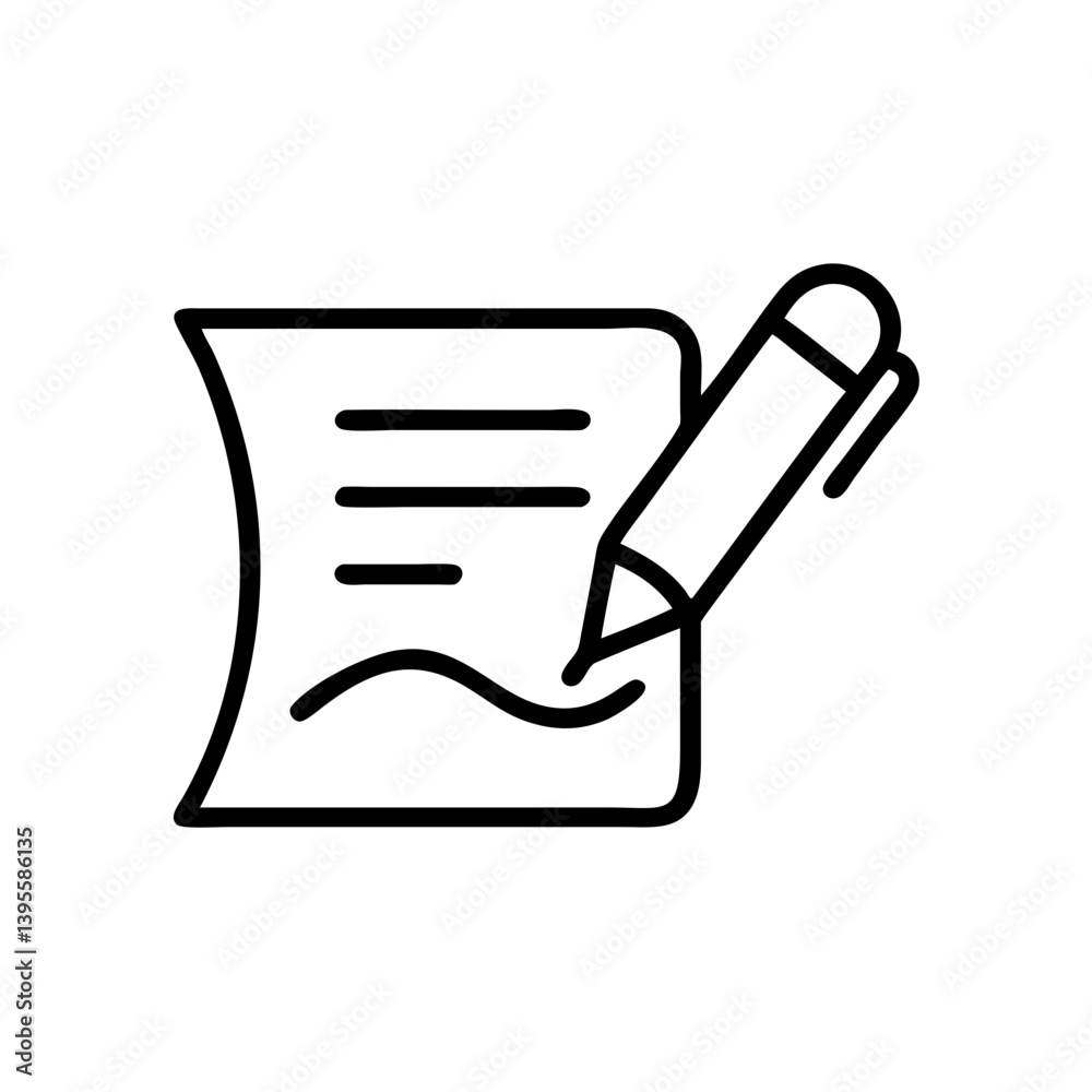 Writing note with pencil on white paper Writing note with pencil on white paper