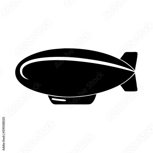 blimp icon, blimp silhouette vector illustration-simple silhouette illustration of blimp, perfect for blimp logos and icons