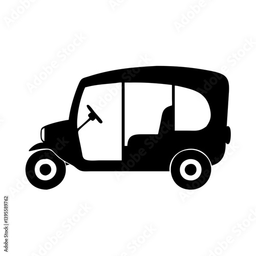 tuk tuk icon, tuk tuk silhouette vector illustration-simple silhouette illustration of tuk tuk, perfect for tuk tuk logos and icons