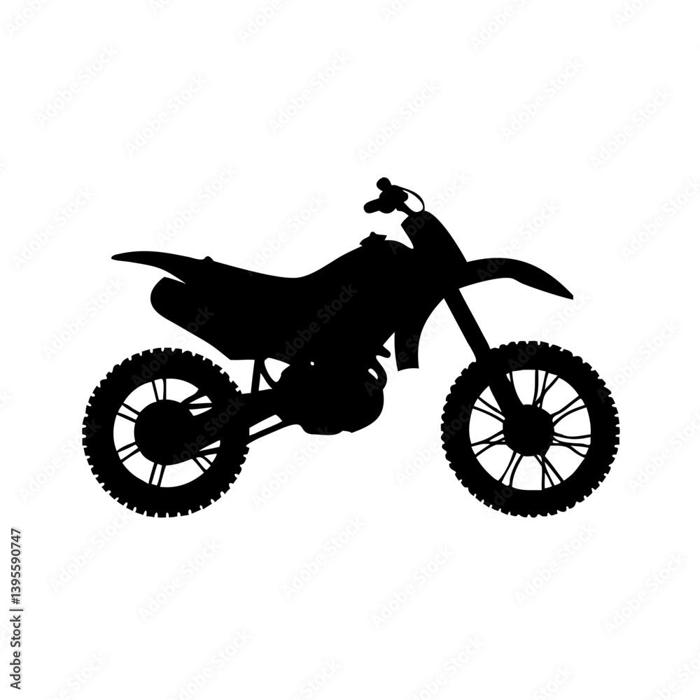 Obraz premium dirt bike icon, dirt bike silhouette vector illustration-simple silhouette illustration of dirt bike, perfect for dirt bike logos and icons