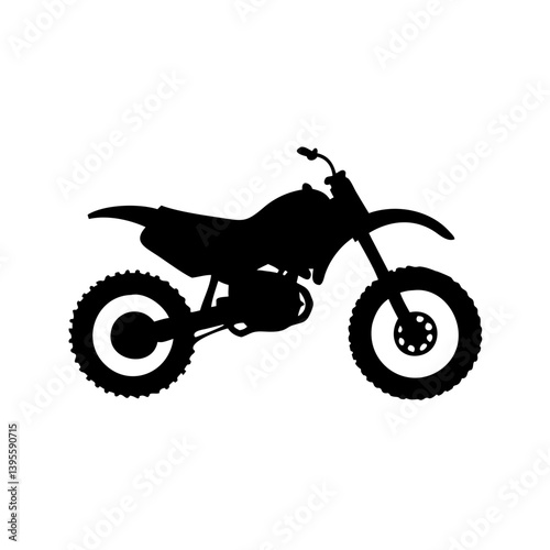 dirt bike icon, dirt bike silhouette vector illustration-simple silhouette illustration of dirt bike, perfect for dirt bike logos and icons