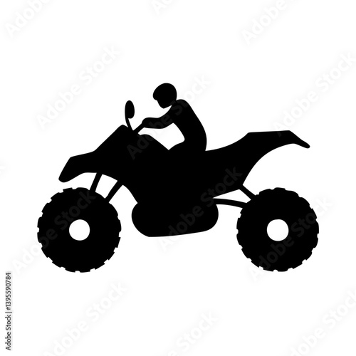 quad bike icon, quad bike silhouette vector illustration-simple silhouette illustration of quad bike, perfect for quad bike logos and icons