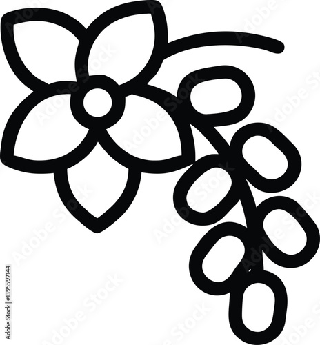wallflower, waxflower, verbena, wisteria , flower logo