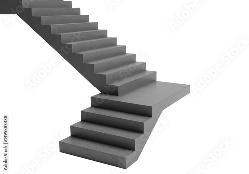 Wallpaper Mural Isolated Concrete Staircase with Modern Design Torontodigital.ca