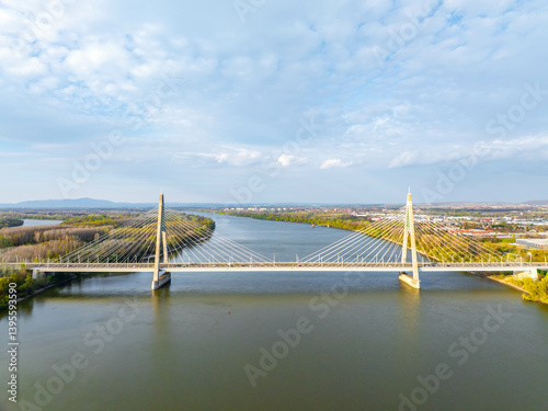Photography Budapest Megyeri Híd, (Megyeri Bridge), Hungary