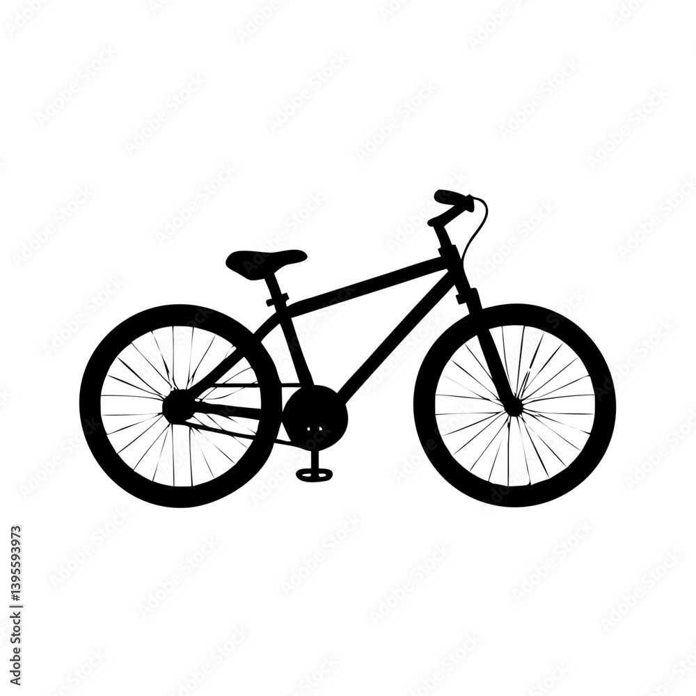 Obraz premium bicycle icon, bicycle silhouette vector illustration-simple silhouette illustration of bicycle, perfect for bicycle logos and icons