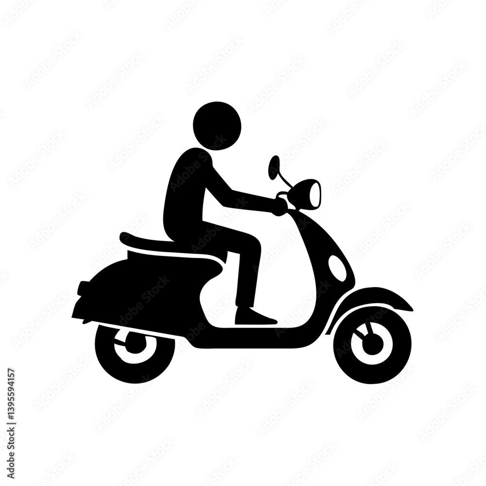 scooter icon, scooter silhouette vector illustration-simple silhouette illustration of scooter, perfect for scooter logos and icons scooter icon, scooter silhouette vector illustration-simple silhouette illustration of scooter, perfect for scooter logos and icons